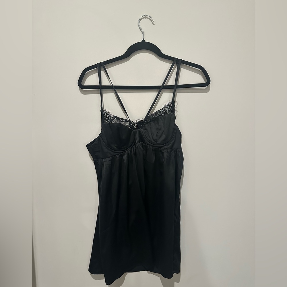 Superdown Black Lace Trim Dress